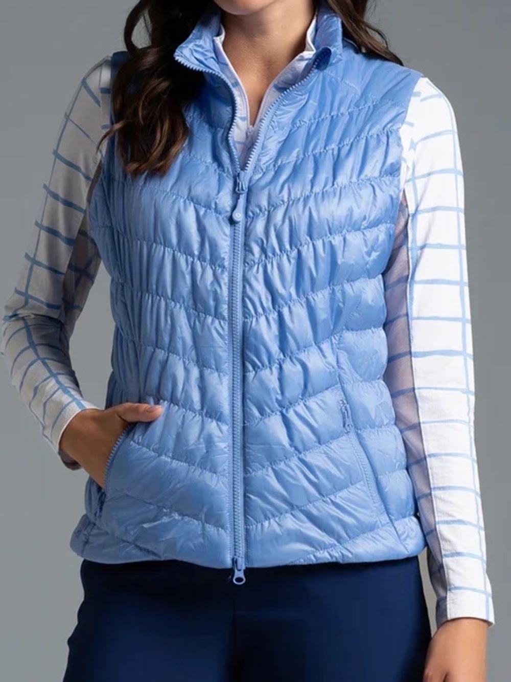 NWT! IBKUL Solid Peri Vest Outerwear Women size M